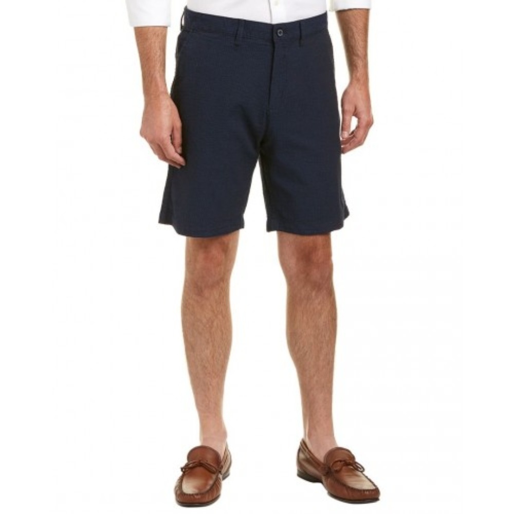 English Laundry Men's Navy Shorts Seersucker 40W